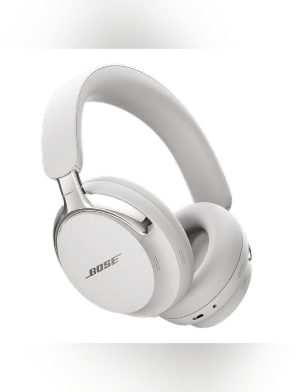 Bose QuietComfort Ultra Wireless Headphones (2nd Gen) White Smoke w/ Black Case